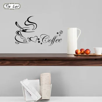 TIE LER Coffee Cup With Heart Vinyl Restaurant Kitchen Removable Wall Stickers DIY Home Decor Wall Art
TIE LER Coffee Cup With Heart Vinyl Restaurant Kitchen Removable Wall Stickers DIY Home Decor Wall Art