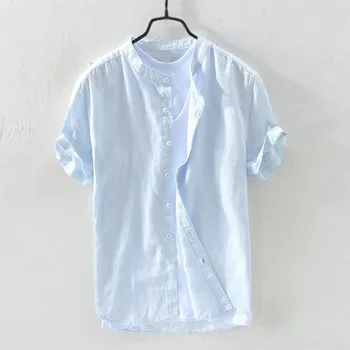 Men's Baggy Cotton Linen Solid Short Sleeve Button Retro Футболки Tops Blouse best gift Purchasing hot sale 
Men's Baggy Cotton Linen Solid Short Sleeve Button Retro Футболки Tops Blouse best gift Purchasing hot sale