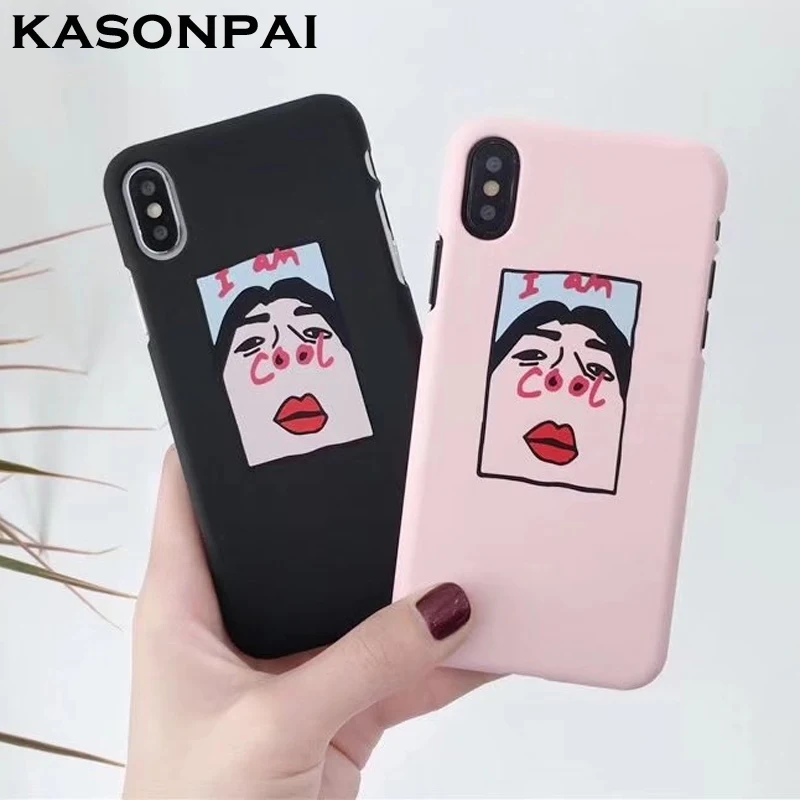 KASONPAI Cartoon Couples Phone Case For iphone X Cases For iphone 7 8 6 6S Plus Hard PC Back Cover Funny I am Cool Letter Capa
KASONPAI Cartoon Couples Phone Case For iphone X Cases For iphone 7 8 6 6S Plus Hard PC Back Cover Funny I am Cool Letter Capa