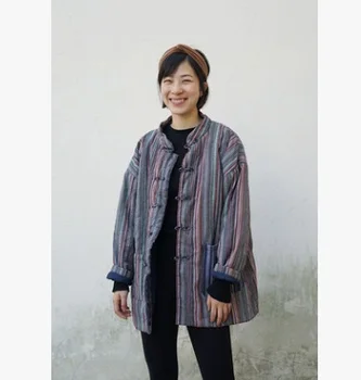 New product launch autumn and winter 2018, the original design 100% cotton linen cotton-padded clothes loose big yards of women
New product launch autumn and winter 2018, the original design 100% cotton linen cotton-padded clothes loose big yards of women