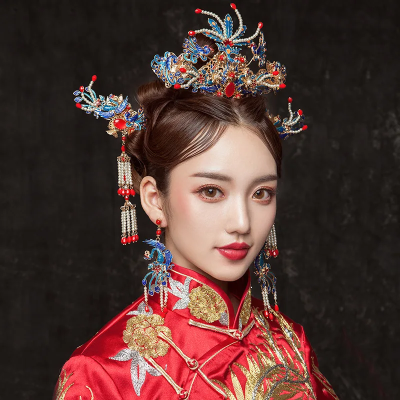Chinese style bride headdress step shake cheongsam tiara hair ornaments wedding headdress accessories
Chinese style bride headdress step shake cheongsam tiara hair ornaments wedding headdress accessories