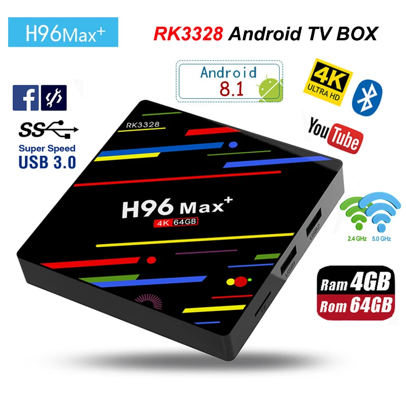 H96 MAX Plus Smart TV Box Android 8.1 OS RK3328 Quad Core 4GB 32GB 64GB USB3.0 H.265 4K GooglePlay Netflix set top box H96MAX+
H96 MAX Plus Smart TV Box Android 8.1 OS RK3328 Quad Core 4GB 32GB 64GB USB3.0 H.265 4K GooglePlay Netflix set top box H96MAX+