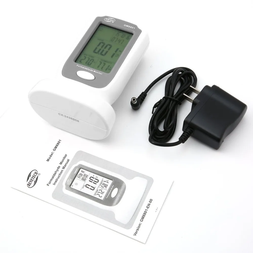 BENETECH GM8801 High Sensitive Formaldehyde Detector Meter HCHO Air Quality Testing Gas Analyzer Tester 0-3mg/m3
BENETECH GM8801 High Sensitive Formaldehyde Detector Meter HCHO Air Quality Testing Gas Analyzer Tester 0-3mg/m3