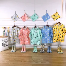 Celveroso novas crianças dos desenhos animados à prova dwaterproof água casaco de chuva poliéster meninos roupas moda capa de chuva crianças meninas do bebê casaco de chuva(China)