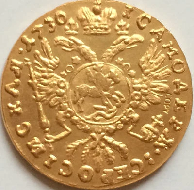 Копия российских золотых монет с покрытием 24 каратным золотом 1730|gold coins hong kong|gold