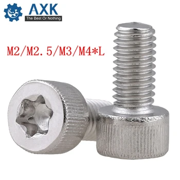 100Pcs/Lot DIN912 M2/M2.5/M3/M4*L A2-70 Stainless Steel 304 Cap Screws Torx Socket Cheese Head Small Bolts 
100Pcs/Lot DIN912 M2/M2.5/M3/M4*L A2-70 Stainless Steel 304 Cap Screws Torx Socket Cheese Head Small Bolts