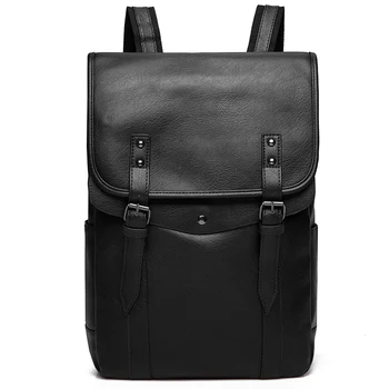 Vintage Black Men Backpack PU Leather Waterproof Male Backpack With Double Belt Mochila Travel Bag Man Laptop Boy School Bag NEW
Vintage Black Men Backpack PU Leather Waterproof Male Backpack With Double Belt Mochila Travel Bag Man Laptop Boy School Bag NEW