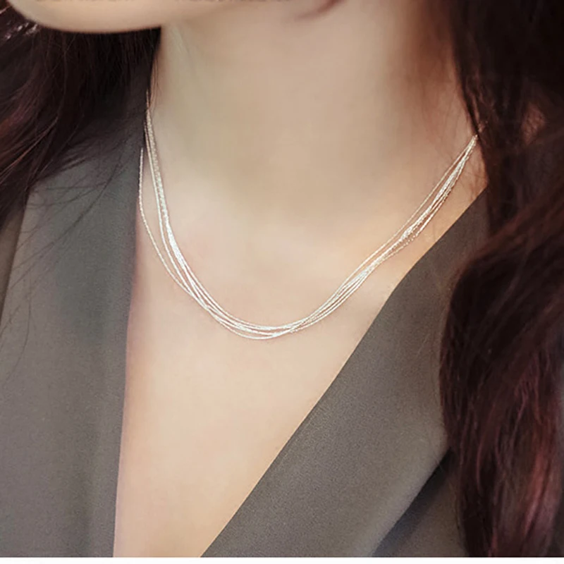DreamySky Bohemia 925 Sterling Silver Line Round Choker Necklaces For Women Ladies Chain Statement Necklaces Wedding Jewelry
DreamySky Bohemia 925 Sterling Silver Line Round Choker Necklaces For Women Ladies Chain Statement Necklaces Wedding Jewelry