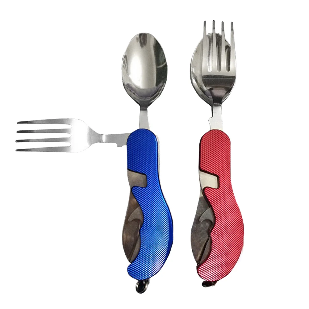 New Outdoor Camping Survival Set Four Unity folding Steel Tableware Multi-functional Portable Tools Cutlery Knife Fork Spoon BS
New Outdoor Camping Survival Set Four Unity folding Steel Tableware Multi-functional Portable Tools Cutlery Knife Fork Spoon BS
