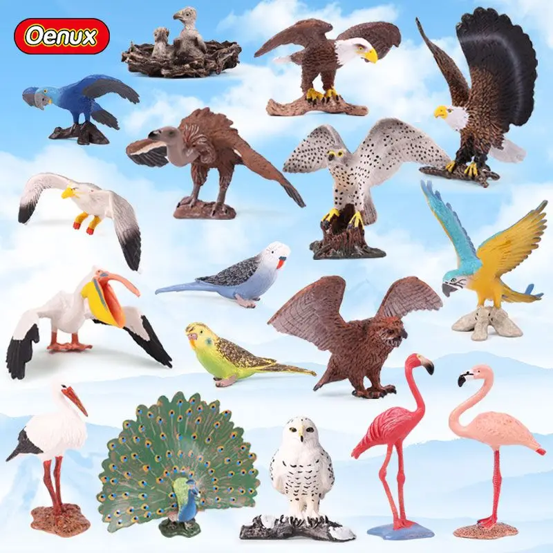 Oenux Kawaii Simulation Birds Parrot Flamingo Eagle Miniature Model Bird Figurine Solid PVC Action Figures Toy For Kids Gift
Oenux Kawaii Simulation Birds Parrot Flamingo Eagle Miniature Model Bird Figurine Solid PVC Action Figures Toy For Kids Gift