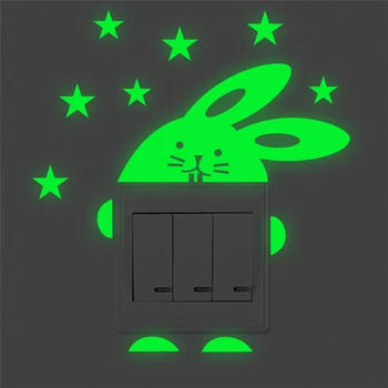 Cartoon Rabbit Star Luminous Switch Decals Kids Room Home Decor Glow In The Dark Wall Stickers Fluorescent Vinyl Wallpaper
Cartoon Rabbit Star Luminous Switch Decals Kids Room Home Decor Glow In The Dark Wall Stickers Fluorescent Vinyl Wallpaper