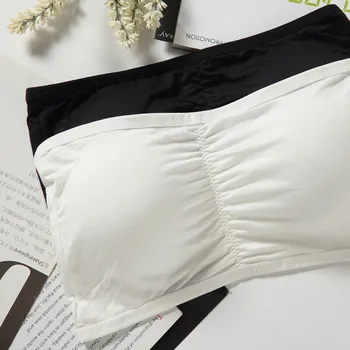 Anti-goers Sport Bra Top Three-row Buckle Ladies Wrapped Chest Strapless Vest Detachable Chest Pad Bra Black White Tops New
Anti-goers Sport Bra Top Three-row Buckle Ladies Wrapped Chest Strapless Vest Detachable Chest Pad Bra Black White Tops New