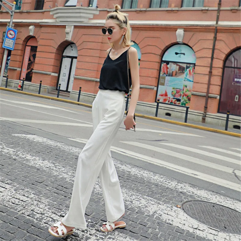 2019 Women Office Lady Long Wide Leg Pants High Waist Trousers Spring Elegant Pants
2019 Women Office Lady Long Wide Leg Pants High Waist Trousers Spring Elegant Pants