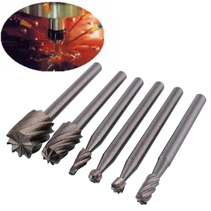 New 6Pcs/lot Abrasive High Speed Steel Rotary File 3.0mm 6 Different Files Gravor Wood Carving Milling Tool
New 6Pcs/lot Abrasive High Speed Steel Rotary File 3.0mm 6 Different Files Gravor Wood Carving Milling Tool