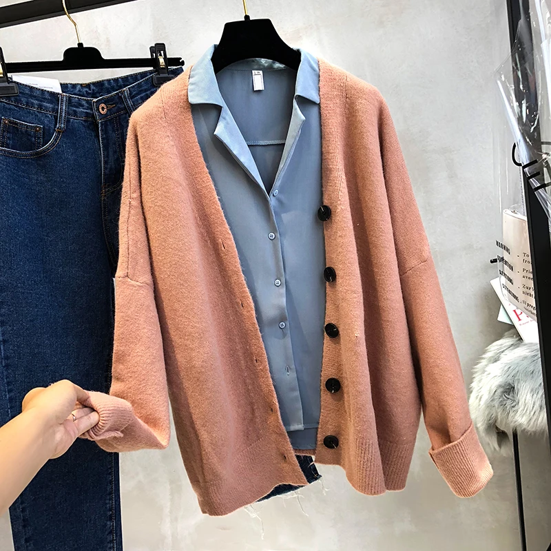 Women Thick Knitted Cardigans Sweaters Long Sleeve V Neck Solid Warm Loose Knitting Coats Plus Size
Women Thick Knitted Cardigans Sweaters Long Sleeve V Neck Solid Warm Loose Knitting Coats Plus Size
