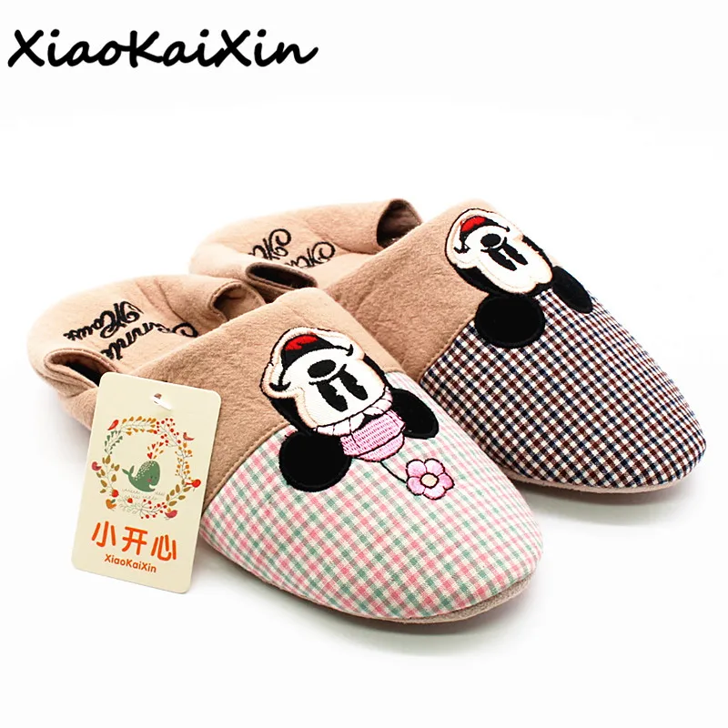 New Cotton Slippers Women Spring/Autumn Home Shoes Cartoon Mickey/Minnie Casual Non-slip Indoor Flat with Shoes Female pantufa
New Cotton Slippers Women Spring/Autumn Home Shoes Cartoon Mickey/Minnie Casual Non-slip Indoor Flat with Shoes Female pantufa