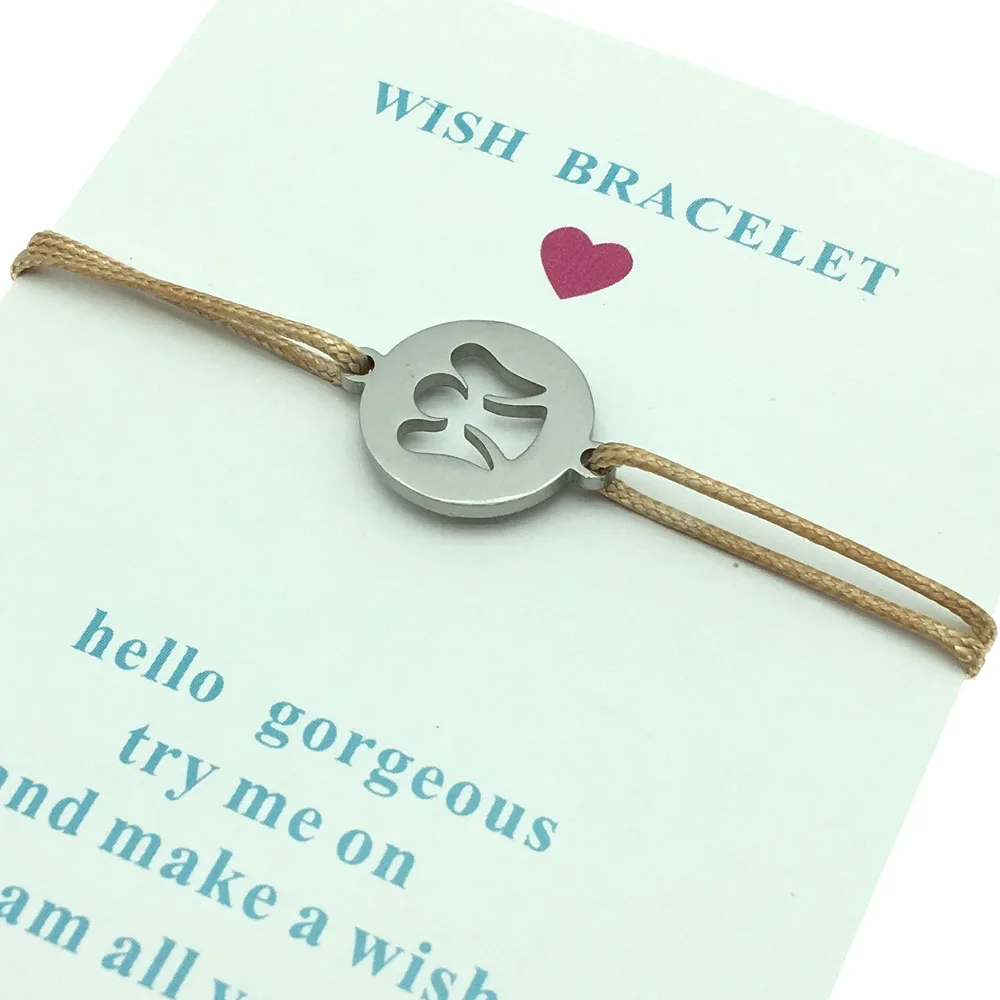 Angel Baby Round Charm Stainless Steel Cord Wish Bracelet Adjustable String Angel Girl Pendant Lucky Bracelet For Women
Angel Baby Round Charm Stainless Steel Cord Wish Bracelet Adjustable String Angel Girl Pendant Lucky Bracelet For Women