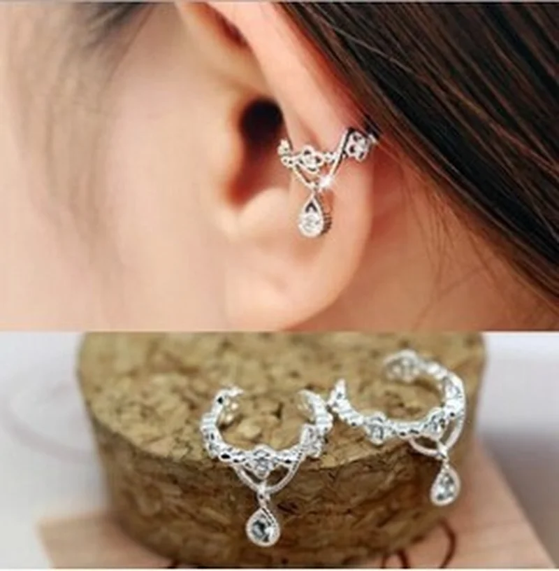 Zirconia Water Droplets Golden Silver Colour Clip Earrings Fashion Charms Jewelry Earings Without Piercing for Woman Arete Moda
Zirconia Water Droplets Golden Silver Colour Clip Earrings Fashion Charms Jewelry Earings Without Piercing for Woman Arete Moda