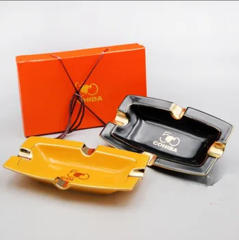 nice 50 Anniversary Commemorative Edition Square Black&Yellow Glossy Quality Ceramic Luxury Cigar Ashtray Holder Four Cigars
nice 50 Anniversary Commemorative Edition Square Black&Yellow Glossy Quality Ceramic Luxury Cigar Ashtray Holder Four Cigars