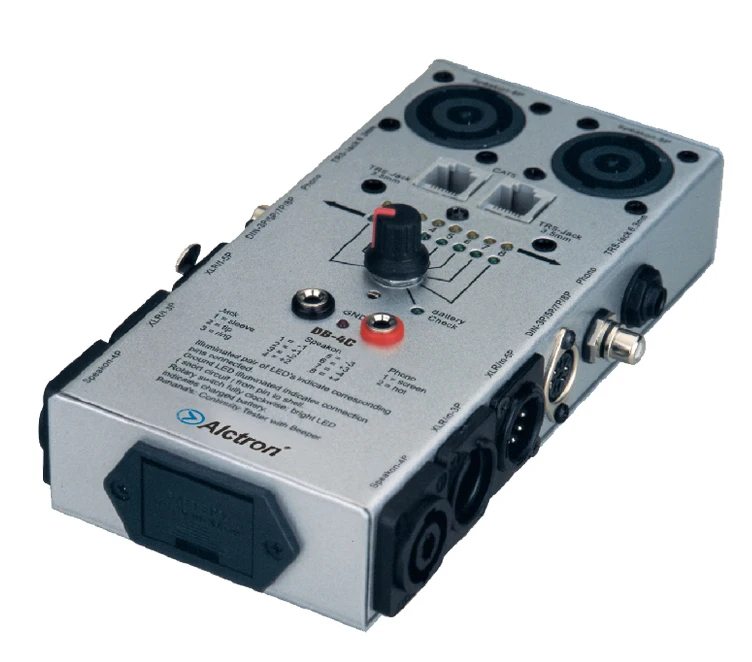 Free shipping Alctron DB-4C TRS XLR RCA 1/4" 1/8" 2/4/8 Pin Speakon phone CAT5 Audio network Cable Detector Tester test tool
Free shipping Alctron DB-4C TRS XLR RCA 1/4" 1/8" 2/4/8 Pin Speakon phone CAT5 Audio network Cable Detector Tester test tool