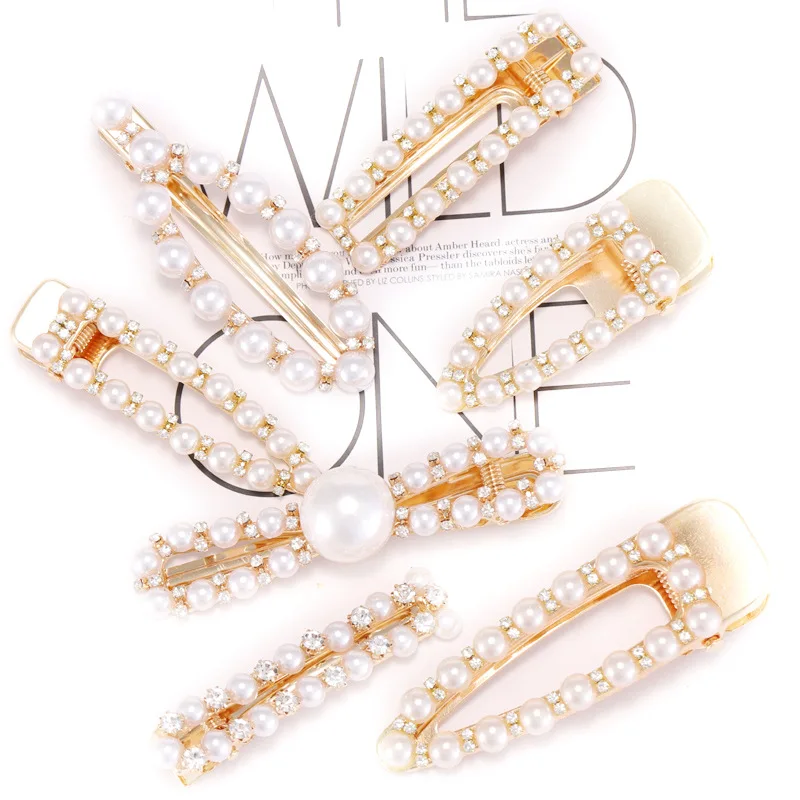 2019 Women Rhinestone Pearl Hair Clip Snap Hair Barrette Stick Hairpin Hair Styling Accessories For Women Girls Dropshipping
2019 Women Rhinestone Pearl Hair Clip Snap Hair Barrette Stick Hairpin Hair Styling Accessories For Women Girls Dropshipping