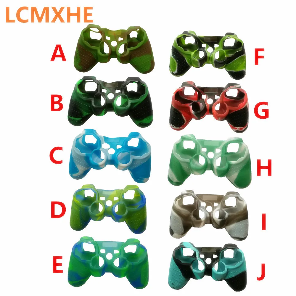 

10pc for PS3 silicone case Camouflage Soft Cover Cases Protection Skin For Playstation 3 controllers gamepad joystick Joypad
