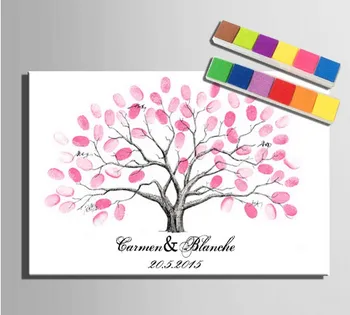 1 set (3 pcs)30*40cm Fingerprint / Thumbprint Tree canvas- Unusual Wedding Gift / guest book
1 set (3 pcs)30*40cm Fingerprint / Thumbprint Tree canvas- Unusual Wedding Gift / guest book