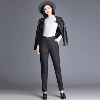 Korean Casual Pants Women Plaid Stripe M-4XL Plus Size High Waist Pants 2019 New Spring Autumn Office Slim Pants Feminina LD827
Korean Casual Pants Women Plaid Stripe M-4XL Plus Size High Waist Pants 2019 New Spring Autumn Office Slim Pants Feminina LD827