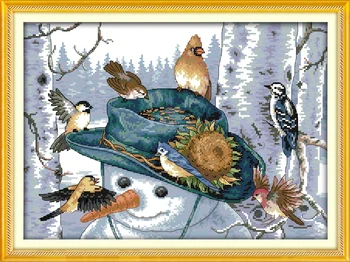 The snowman with the bird Counted Cross Stitch 11CT14CT DMC Cross Stitch Sets DIY Cross Stitch Kits for Embroidery Home Decor
The snowman with the bird Counted Cross Stitch 11CT14CT DMC Cross Stitch Sets DIY Cross Stitch Kits for Embroidery Home Decor