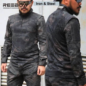 REEBOW TACTICAL Men Military Outdoor Tactical Shirts Bionic Camouflage Summer Autumn Shirt Urban SWAT Police Training Shooting
REEBOW TACTICAL Men Military Outdoor Tactical Shirts Bionic Camouflage Summer Autumn Shirt Urban SWAT Police Training Shooting