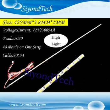 

Free Shipping! 2PC 37" 425MM*3.8MM*2MM LED Backlight Strip Update LCD CCFL to LED Screen for TV