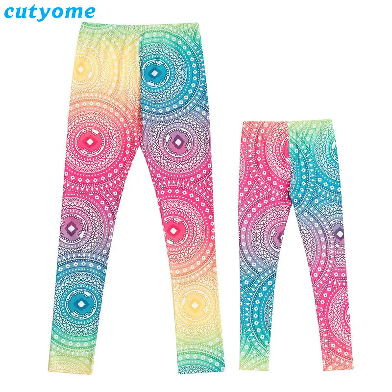 Family Look Mom And Daughter Matching Clothes Christmas Heart Leggings Pants Mother And Daughter Outfits Mommy And Me Trousers (52)