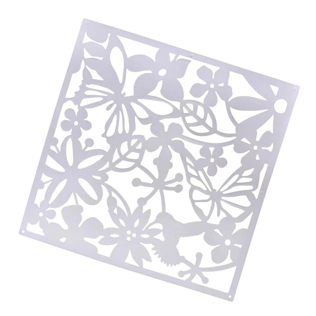 Pack of 4 Flower Hanging Screen Curtain Room Divider Partition Wall White