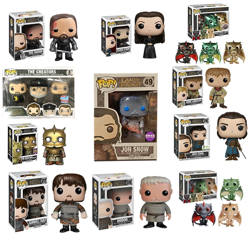 FUNKO POP NEW Game of Thrones JON SNOW STARK YGRITTE GREY WIND RAMSAY BOLTON Model Figure Collectible Model Toy for gift
FUNKO POP NEW Game of Thrones JON SNOW STARK YGRITTE GREY WIND RAMSAY BOLTON Model Figure Collectible Model Toy for gift