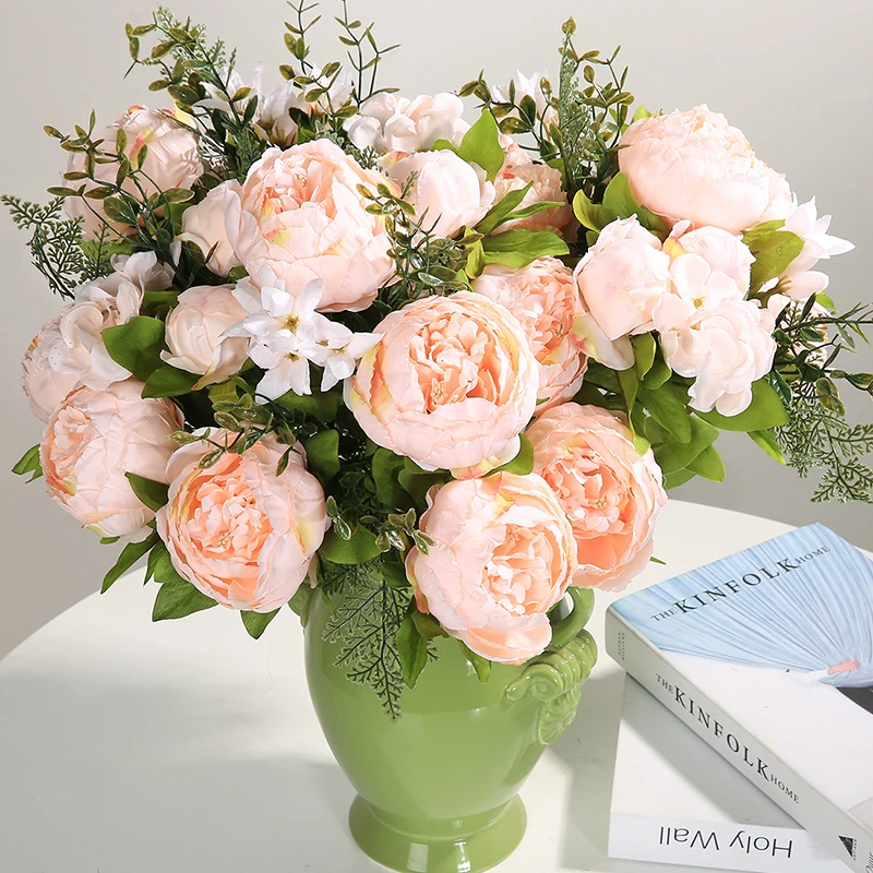 CHENCHENG Artificial Peony Flowers 13 Branches Vintage Flowers Silk Fake Rose for Wedding Home Decor
CHENCHENG Artificial Peony Flowers 13 Branches Vintage Flowers Silk Fake Rose for Wedding Home Decor