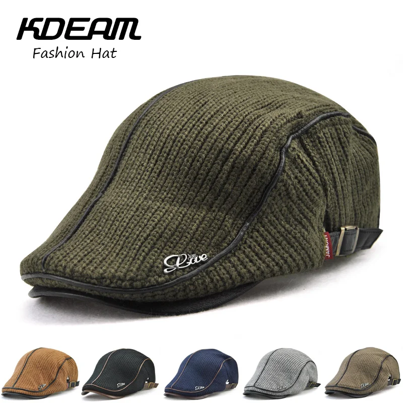 KDEAM New 2018 Wool knitting Berets Cap Adjustable Caps for Men Breathable Women Warm Hats Flat Cotton Newsboy fashion 0038
KDEAM New 2018 Wool knitting Berets Cap Adjustable Caps for Men Breathable Women Warm Hats Flat Cotton Newsboy fashion 0038