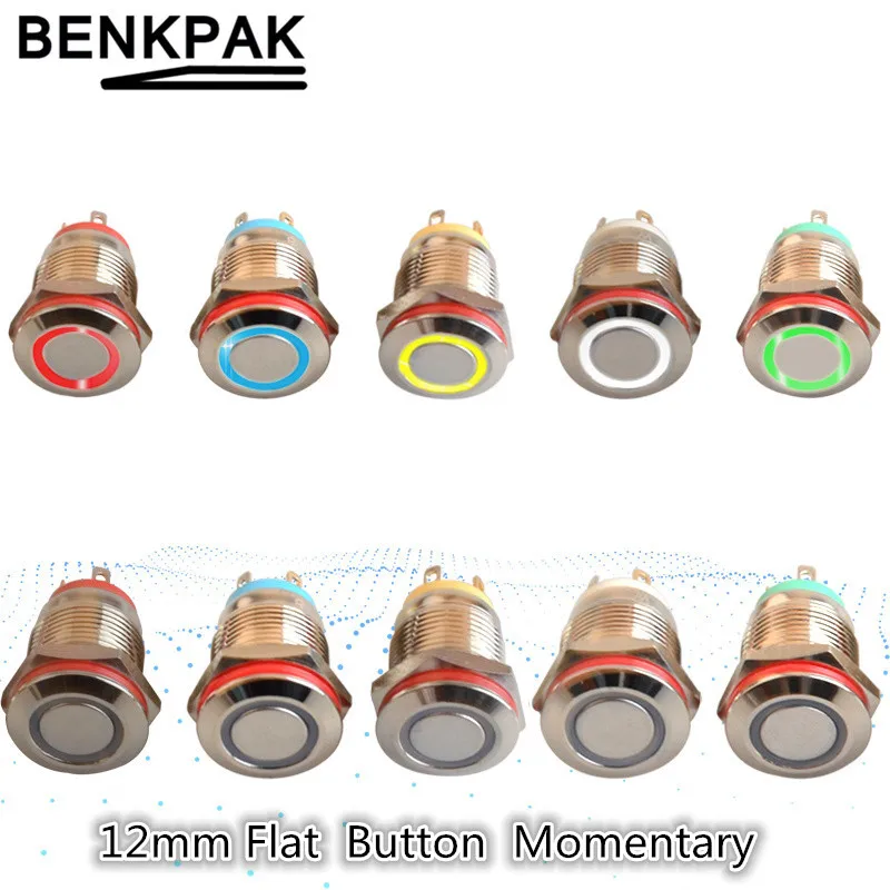 1pcs Car Compurter Momentary 12mm metal switch 3V 5V 12V 24V 220v LED Power Push Button Switch Self-reset normally open
1pcs Car Compurter Momentary 12mm metal switch 3V 5V 12V 24V 220v LED Power Push Button Switch Self-reset normally open