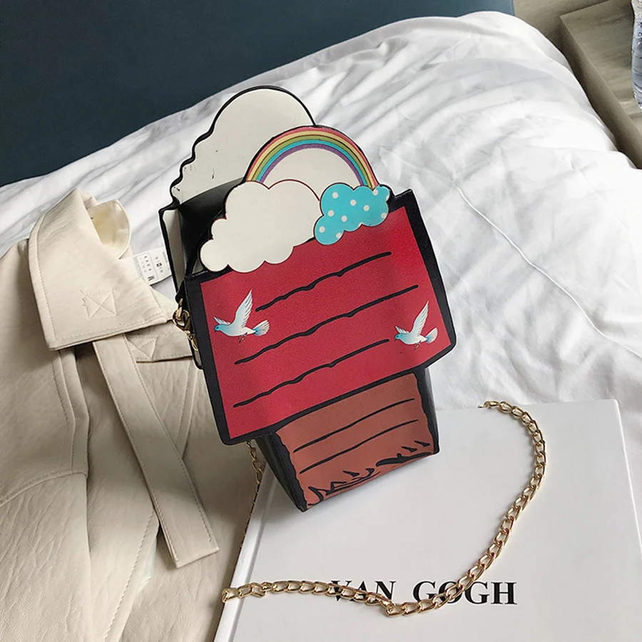 Cartoon House Rainbow Print Women Pu Shoulder Bags Woman Crossbody Mini Messenger Bags Female Flap Bolsa Handbag Chain Purse Bag
Cartoon House Rainbow Print Women Pu Shoulder Bags Woman Crossbody Mini Messenger Bags Female Flap Bolsa Handbag Chain Purse Bag