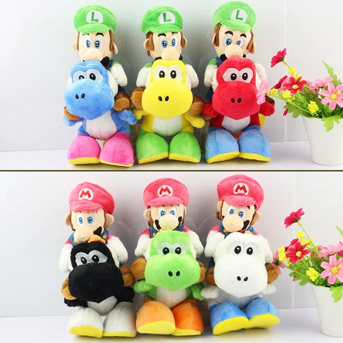 1PCS Super Mario Bros Plush 18cm 6 colors Mario Riding Yoshi Plush Doll Luigi Riding Yoshi Plush Toy
1PCS Super Mario Bros Plush 18cm 6 colors Mario Riding Yoshi Plush Doll Luigi Riding Yoshi Plush Toy