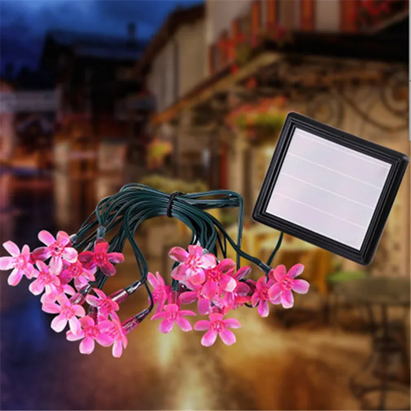Solar Panel LED Cherry Blossoms String Lights 30 led Fairy Wedding Party Garland Waterproof Outdoor Garden Street Lamp Decorativ
Solar Panel LED Cherry Blossoms String Lights 30 led Fairy Wedding Party Garland Waterproof Outdoor Garden Street Lamp Decorativ