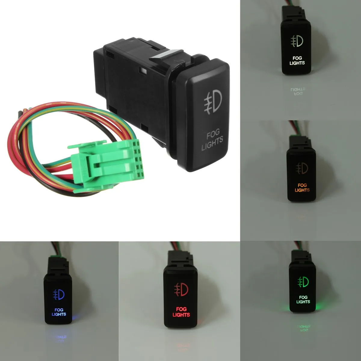 LED Fog Light On/Off Switch For Toyota Landcruiser /FJ Cruiser Prado Hilux 1998-2007 2005-2014 2003-2009 Yellow Blue Red Green
LED Fog Light On/Off Switch For Toyota Landcruiser /FJ Cruiser Prado Hilux 1998-2007 2005-2014 2003-2009 Yellow Blue Red Green