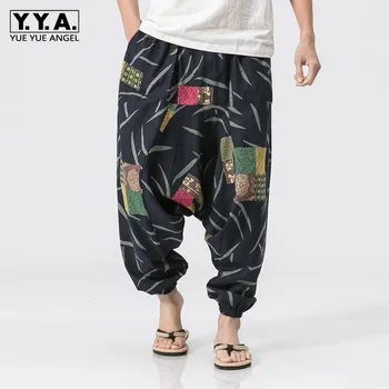 Spring Mens Trousers Vintage Printing Long Linen Pants Casual Loose Fit Harem Pants Streetwear Hip Hop Drawstring Trousers
Spring Mens Trousers Vintage Printing Long Linen Pants Casual Loose Fit Harem Pants Streetwear Hip Hop Drawstring Trousers