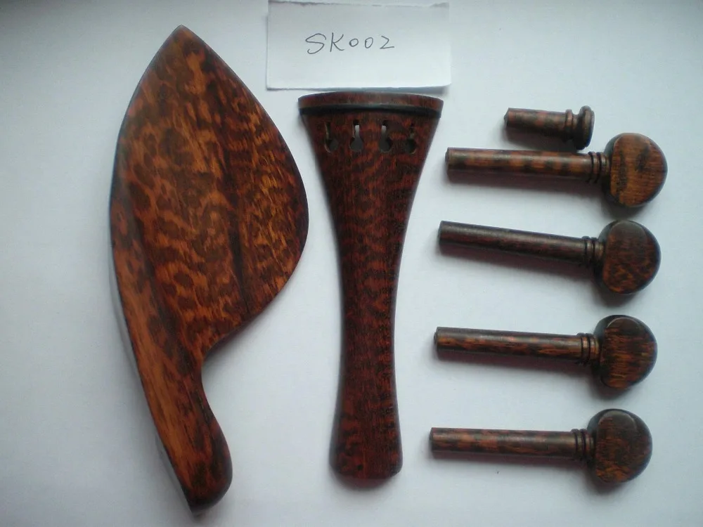 Quality Snake wood Violin Tail piece+Chin rest+pegs ends all 4/4 SK002 Violin parts
Quality Snake wood Violin Tail piece+Chin rest+pegs ends all 4/4 SK002 Violin parts