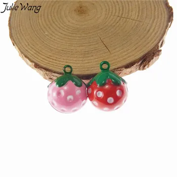 Julie Wang 10PCS Colorful Pink Red Strawberry Ringing Jingle Copper Metal Bell Cute Pendant Charm Finding for Girl Fift Handmade
Julie Wang 10PCS Colorful Pink Red Strawberry Ringing Jingle Copper Metal Bell Cute Pendant Charm Finding for Girl Fift Handmade