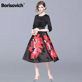 Borisovich Ladies Elegant Party Dress New 2018 Autumn England Style Floral Print Big Swing A-line Slim Women Long Dresses N285
Borisovich Ladies Elegant Party Dress New 2018 Autumn England Style Floral Print Big Swing A-line Slim Women Long Dresses N285