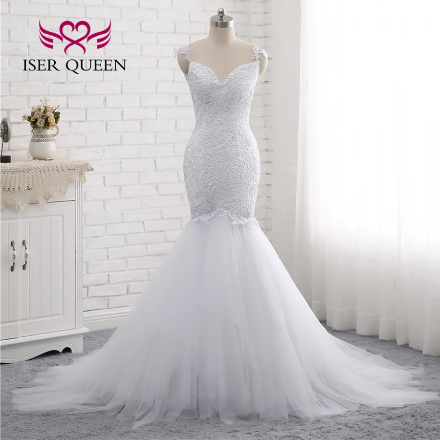 See through Illusion Back Embroidery Lace Mermaid Wedding Dress 2019 Vestido De Noiva Tulle Mermaid Wedding Dresses W0303
See through Illusion Back Embroidery Lace Mermaid Wedding Dress 2019 Vestido De Noiva Tulle Mermaid Wedding Dresses W0303