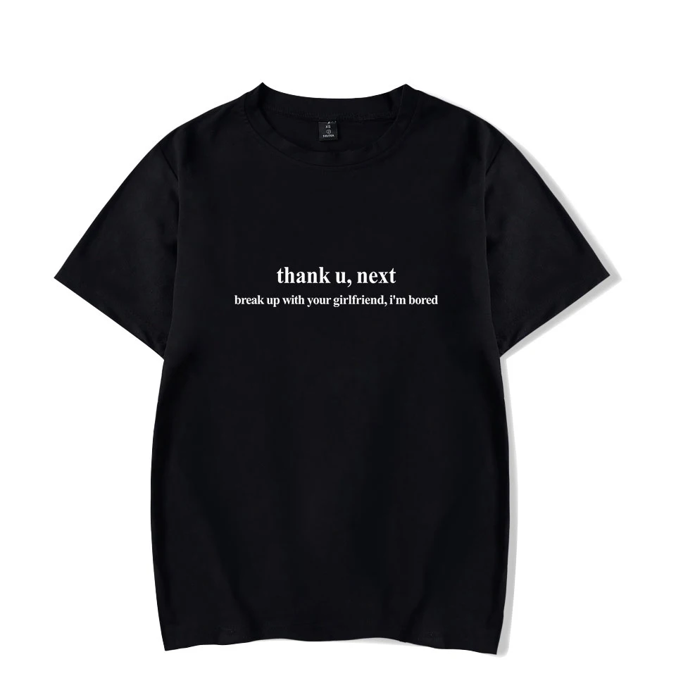 T shirts Womens Thank U Next Letter Print Ariana Grande Top Pullover Hip Hop Oversized Men/Women shirt 2019
T shirts Womens Thank U Next Letter Print Ariana Grande Top Pullover Hip Hop Oversized Men/Women shirt 2019