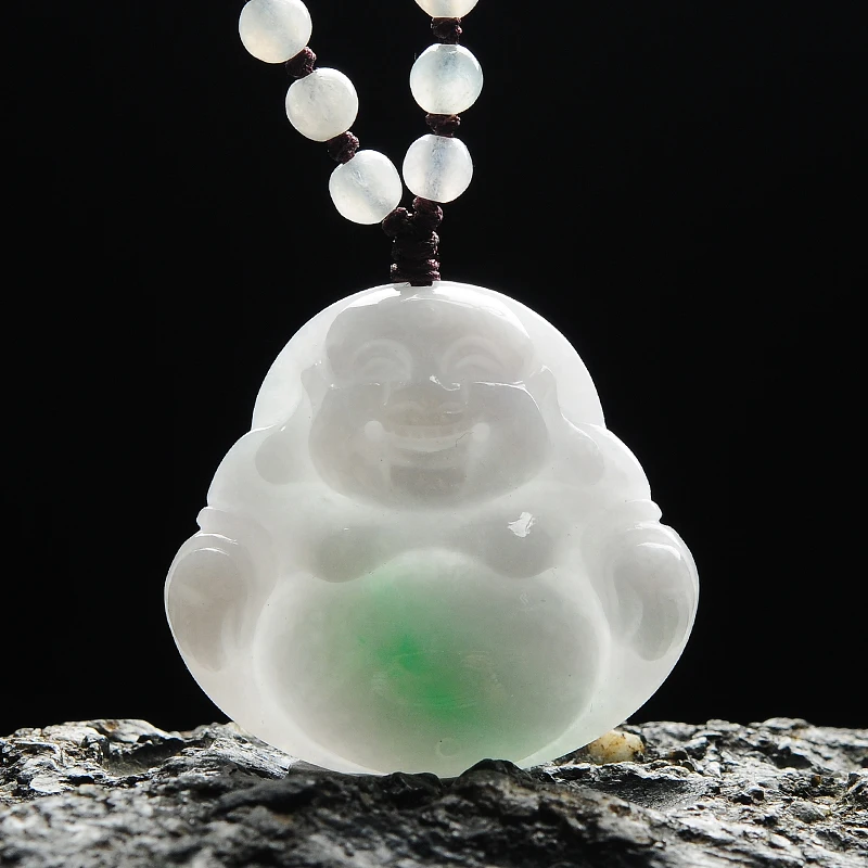 Natural jadeite jade maitreya Laughing Buddha jade Buddha transshipment protective necklace pendant Send a certificate
Natural jadeite jade maitreya Laughing Buddha jade Buddha transshipment protective necklace pendant Send a certificate