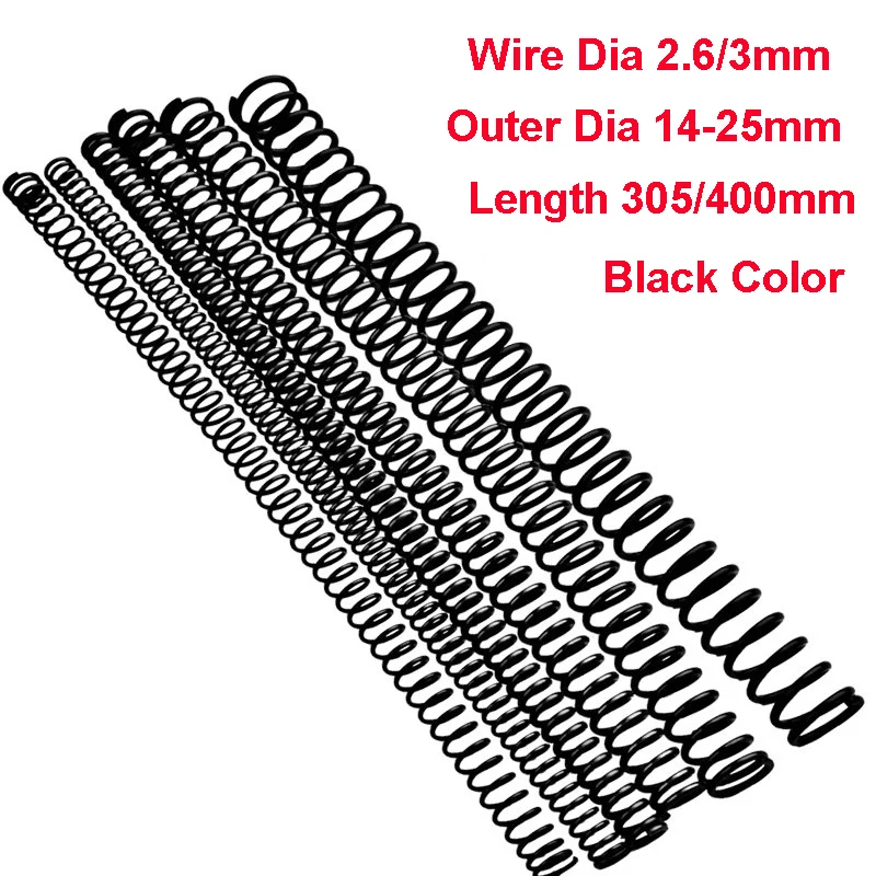 1PCS Y Type Spring Black Manganese Steel Pressure Spring Wire Dia 2.6/3mm Outer Dia 14-28mm Length 305/400mm
1PCS Y Type Spring Black Manganese Steel Pressure Spring Wire Dia 2.6/3mm Outer Dia 14-28mm Length 305/400mm