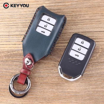 KEYYOU Genuine Leather 3 Buttons Car Key Case Cover Bag Wallet Keychain For Honda Fit Jazz Accord Civic CR-V XRV Pilot
KEYYOU Genuine Leather 3 Buttons Car Key Case Cover Bag Wallet Keychain For Honda Fit Jazz Accord Civic CR-V XRV Pilot
